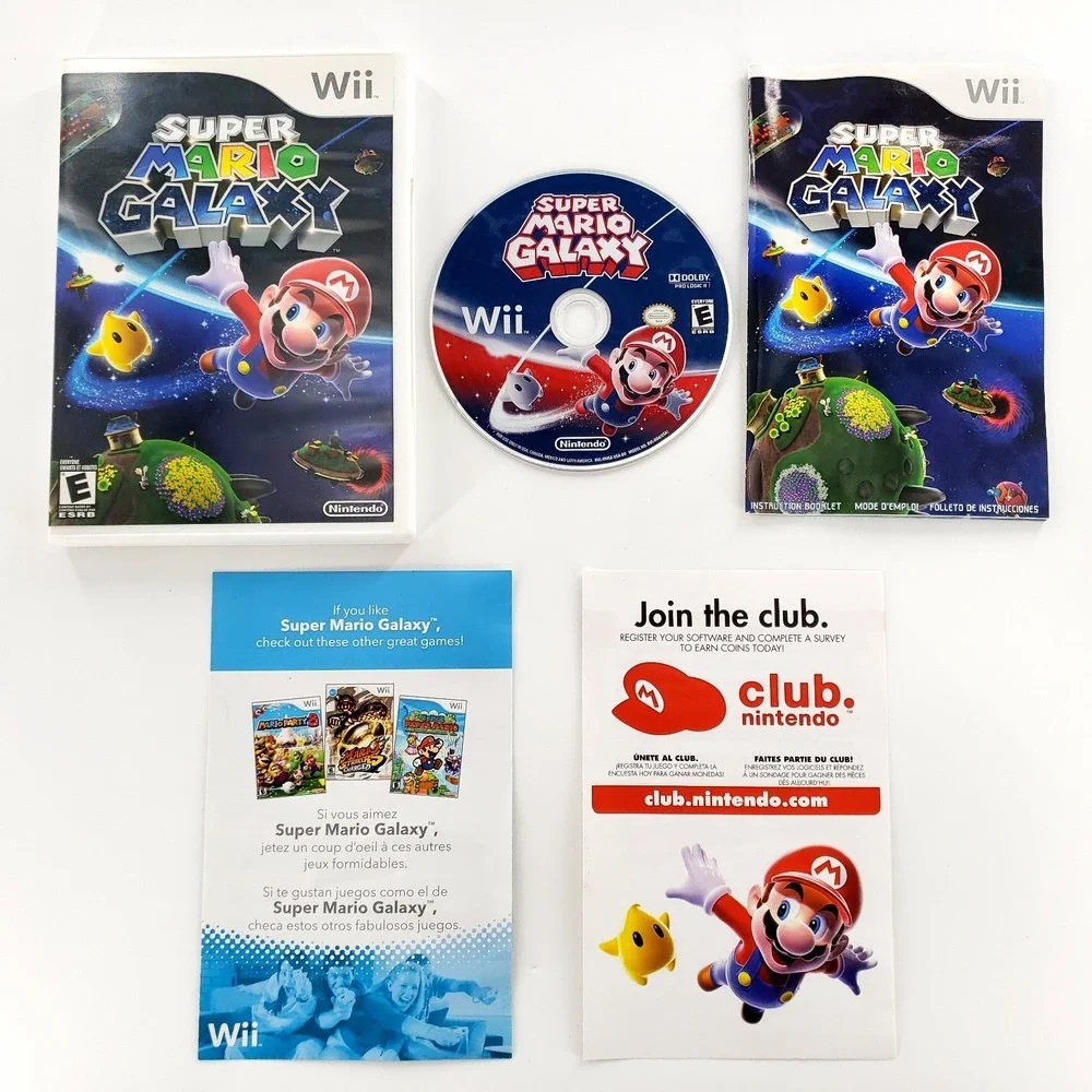 Super Mario Galaxy (Nintendo Wii, 2007) Complete Tested & Works